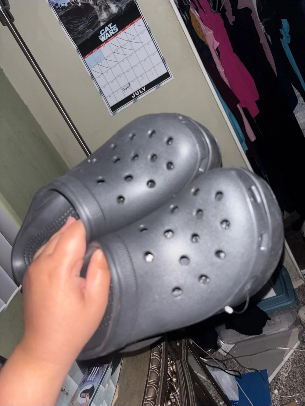 CROCS Elevated Platform Clog in Charcoal